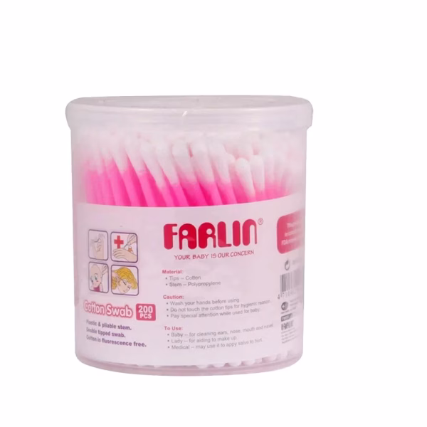 Farlin Plastic Steam Cotton Buds 200 Swab BF-113-2