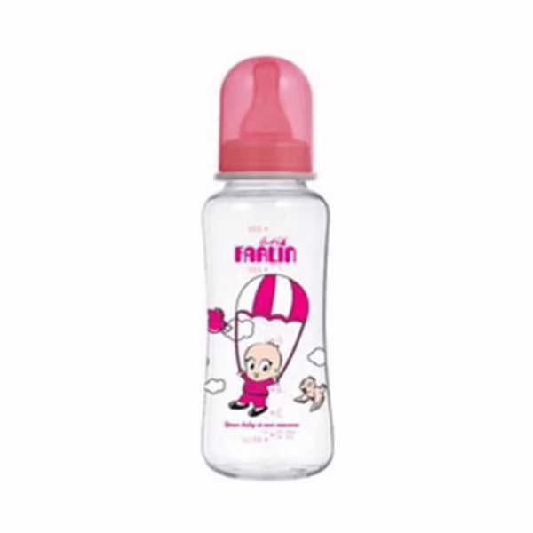 Elevate feeding time with the Farlin Decorative Feeding Bottle 230ml (NF-767)