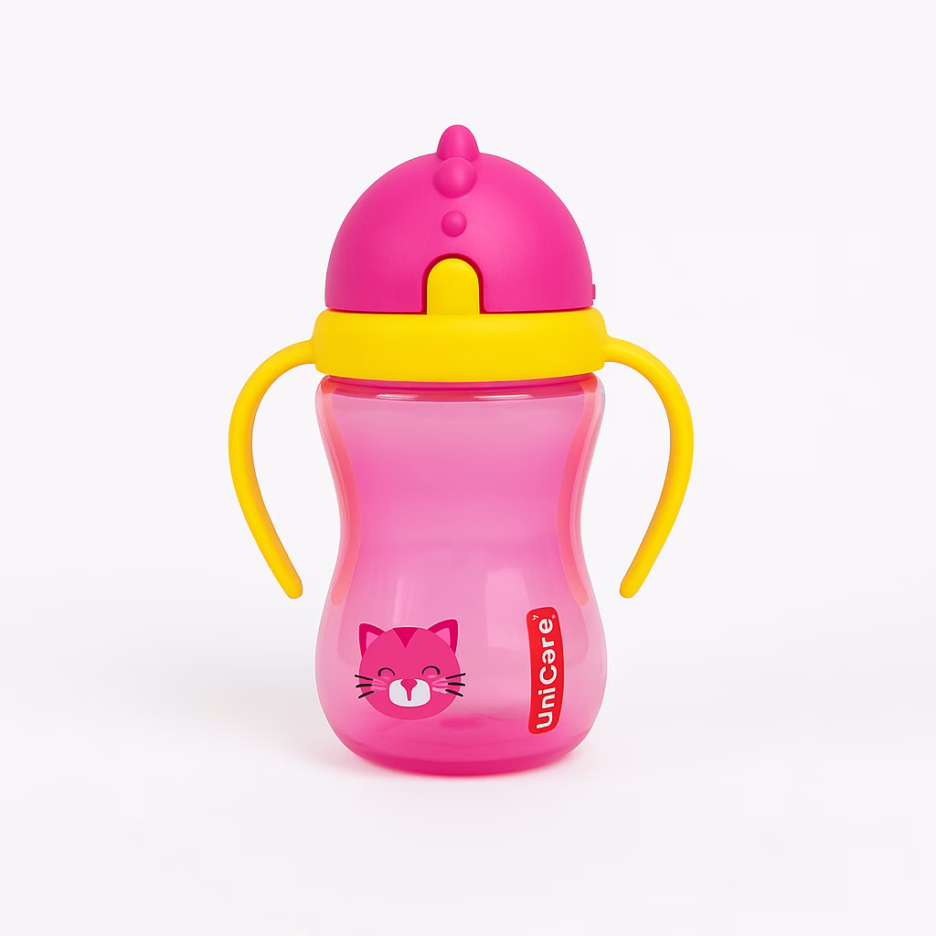 UniCare MH 12 Soft Spout Drinking Cup with Handle Straw 300ml