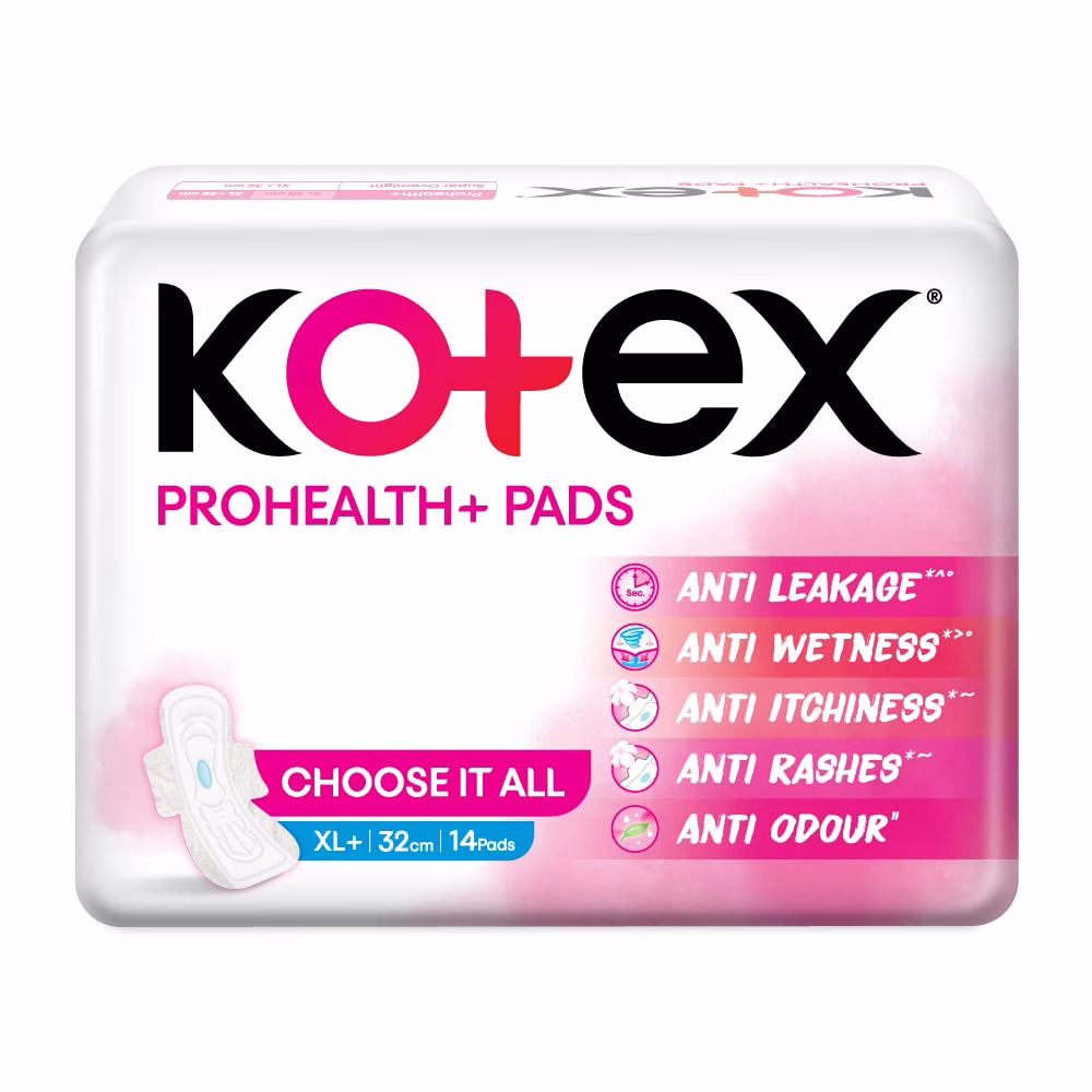 Kotex Prohealth+Pads XL +32 CM 14 piece Napkin