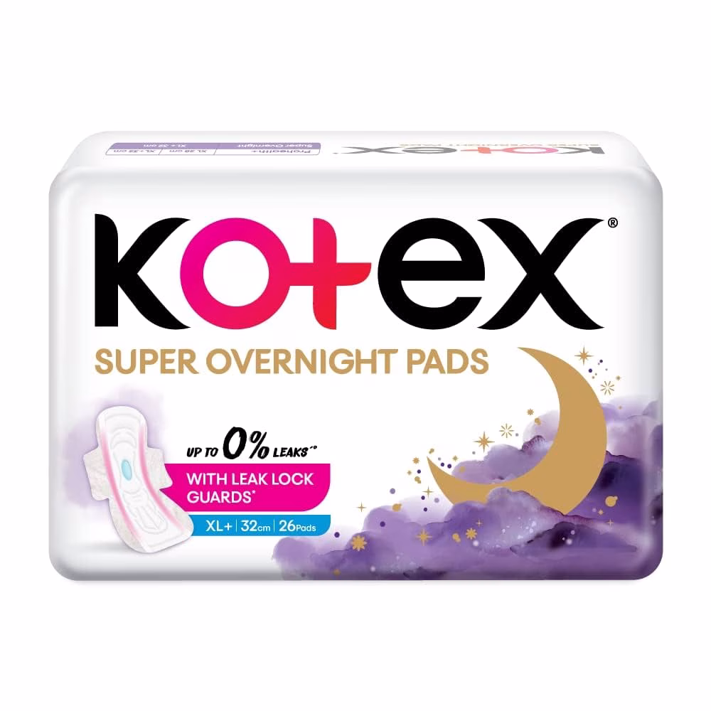 Kotex Super Overnight XL+ 32 cm -26's Pack